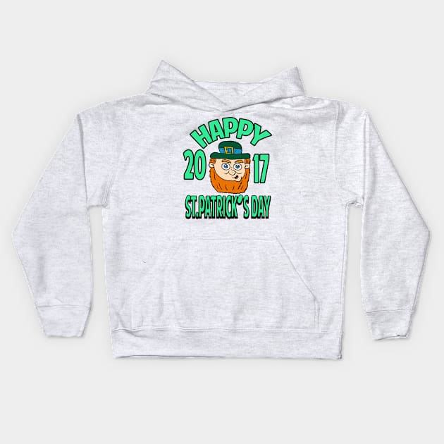 Happy St. Patricks Day 2017 Kids Hoodie by Eric03091978